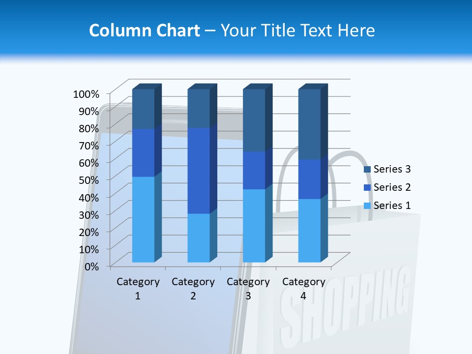 A Smart Phone Sitting Next To A Shopping Bag PowerPoint Template
