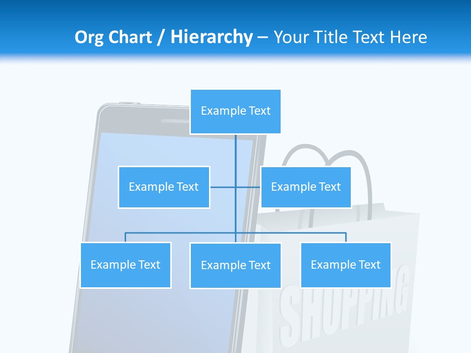 A Smart Phone Sitting Next To A Shopping Bag PowerPoint Template