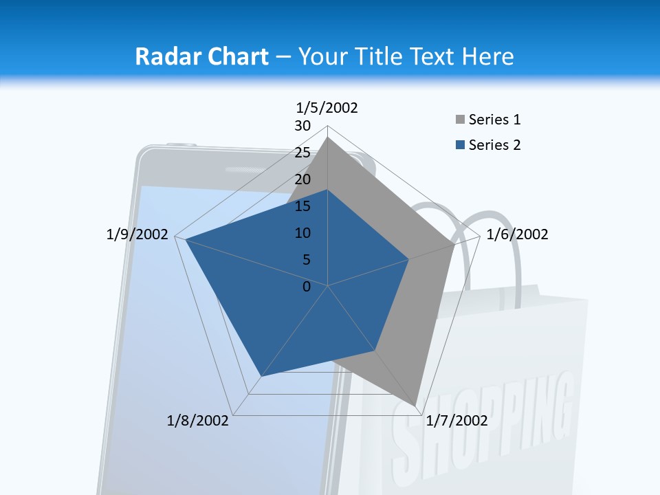 A Smart Phone Sitting Next To A Shopping Bag PowerPoint Template