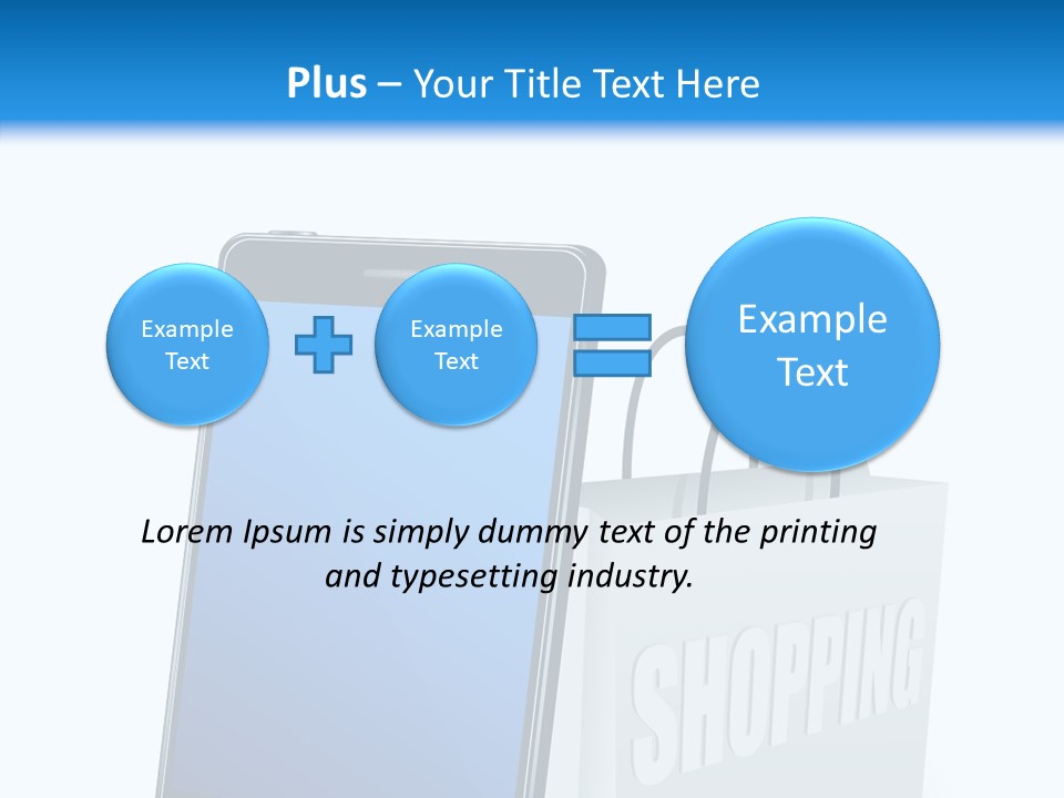 A Smart Phone Sitting Next To A Shopping Bag PowerPoint Template