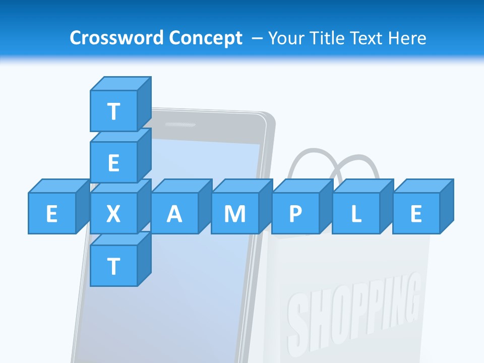 A Smart Phone Sitting Next To A Shopping Bag PowerPoint Template