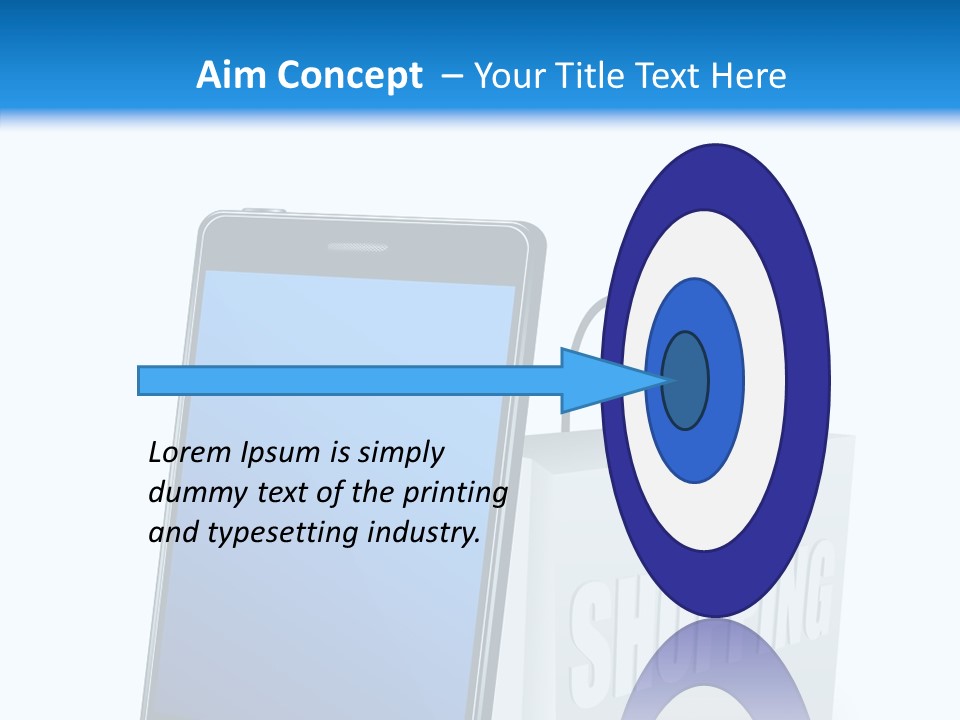 A Smart Phone Sitting Next To A Shopping Bag PowerPoint Template