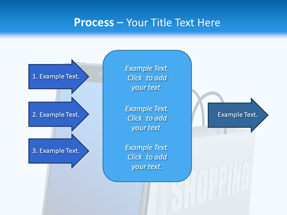 A Smart Phone Sitting Next To A Shopping Bag PowerPoint Template