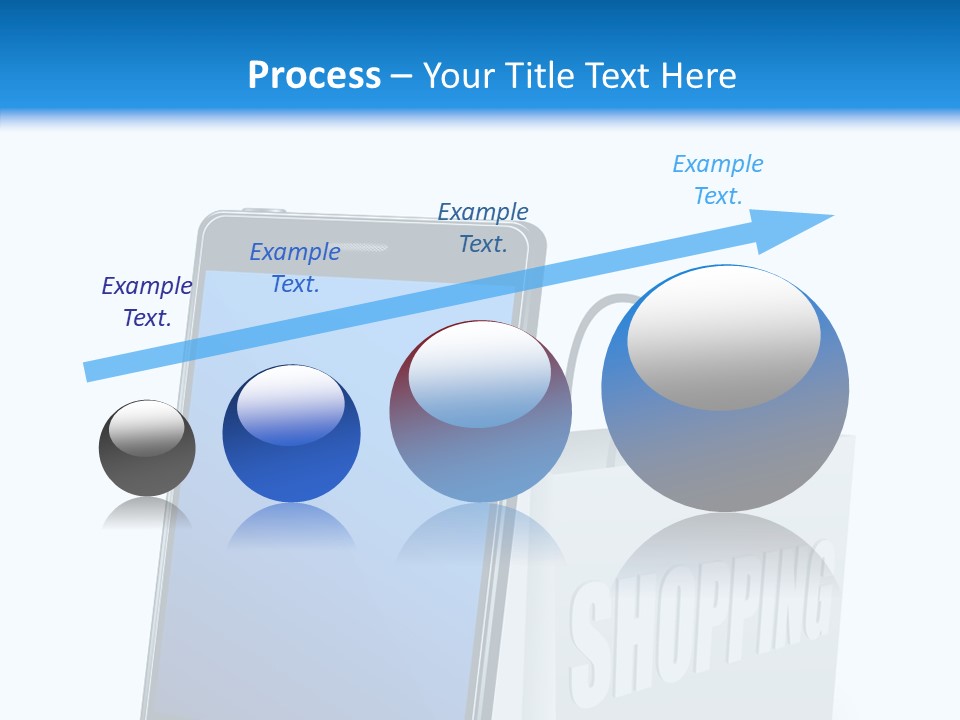 A Smart Phone Sitting Next To A Shopping Bag PowerPoint Template