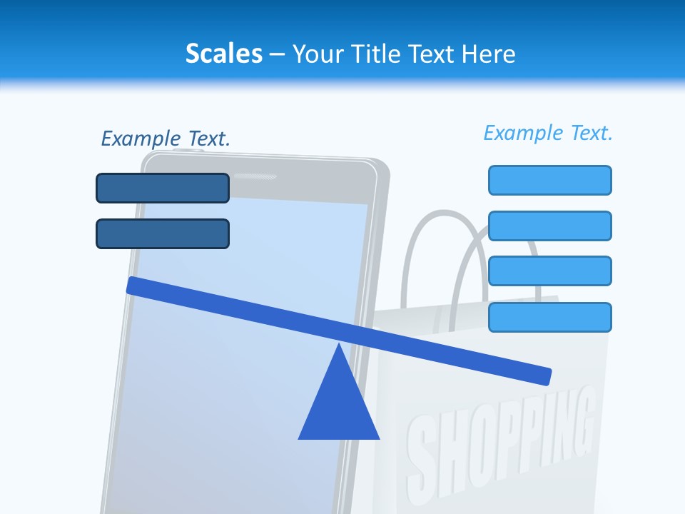 A Smart Phone Sitting Next To A Shopping Bag PowerPoint Template