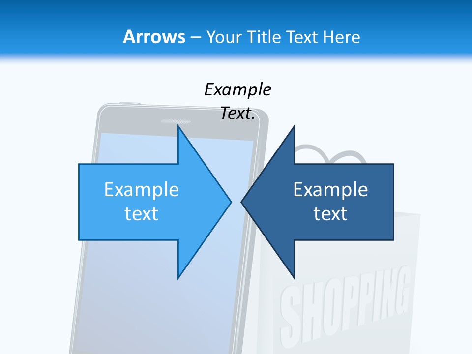 A Smart Phone Sitting Next To A Shopping Bag PowerPoint Template