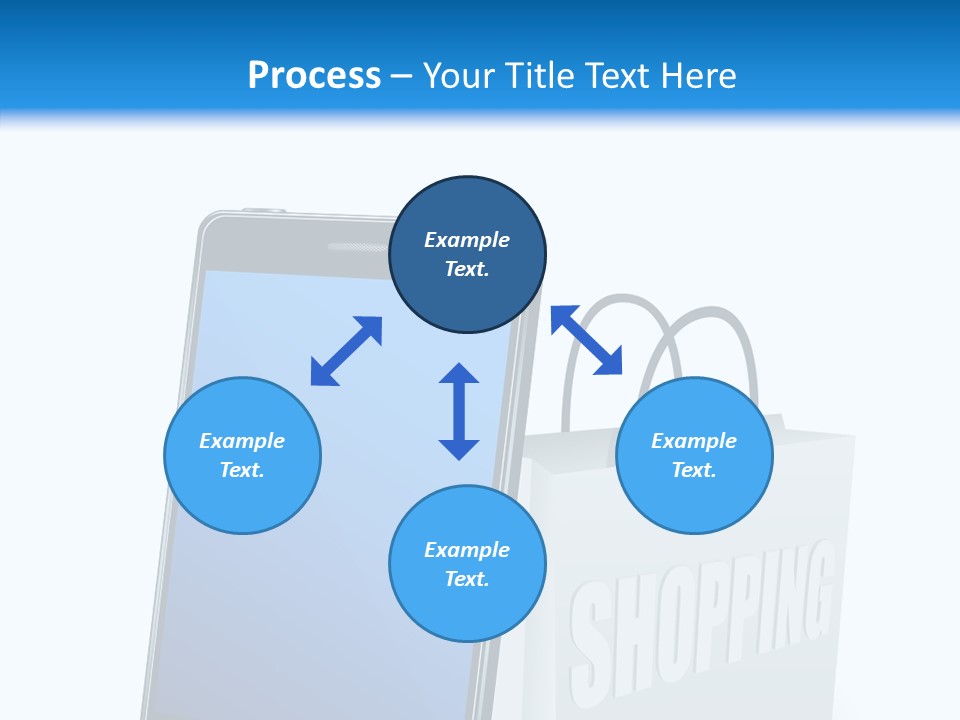 A Smart Phone Sitting Next To A Shopping Bag PowerPoint Template