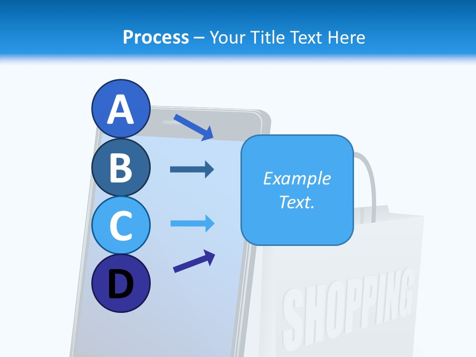 A Smart Phone Sitting Next To A Shopping Bag PowerPoint Template