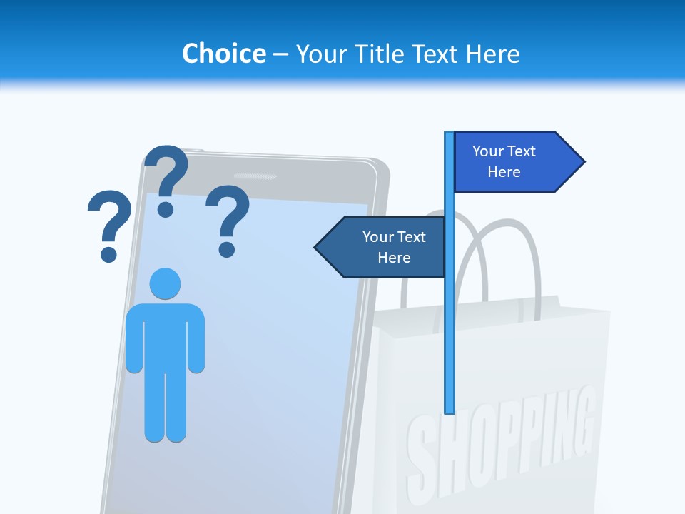 A Smart Phone Sitting Next To A Shopping Bag PowerPoint Template