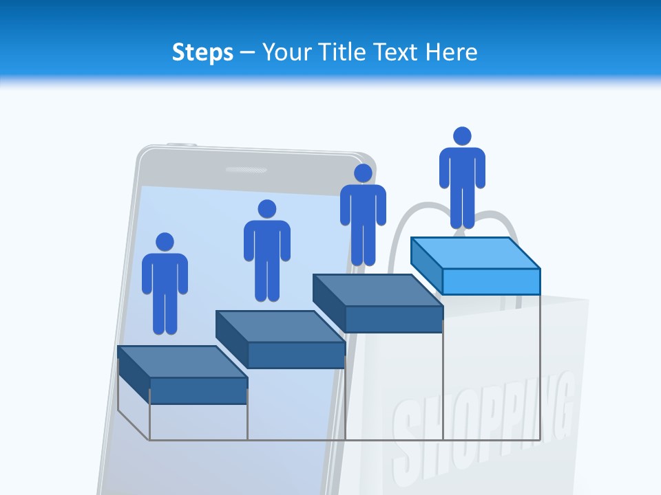 A Smart Phone Sitting Next To A Shopping Bag PowerPoint Template