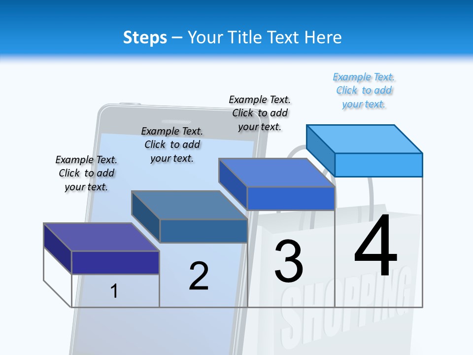 A Smart Phone Sitting Next To A Shopping Bag PowerPoint Template