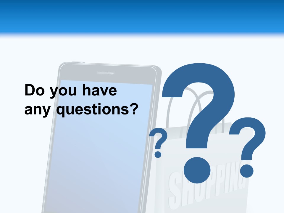 A Smart Phone Sitting Next To A Shopping Bag PowerPoint Template