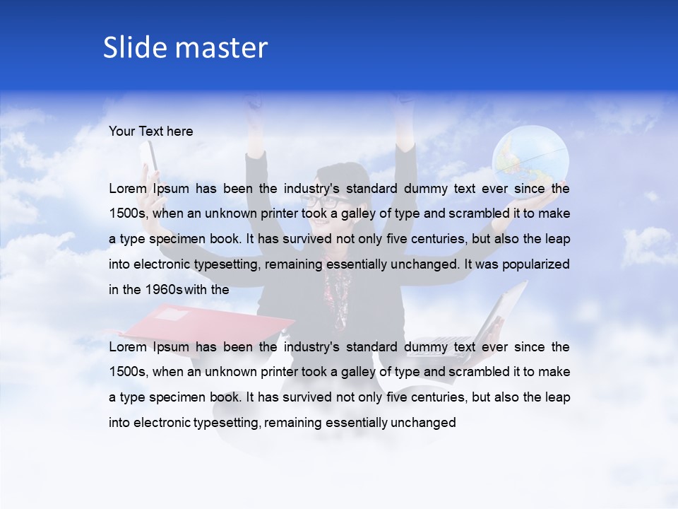 Glasses Busy Phone PowerPoint Template