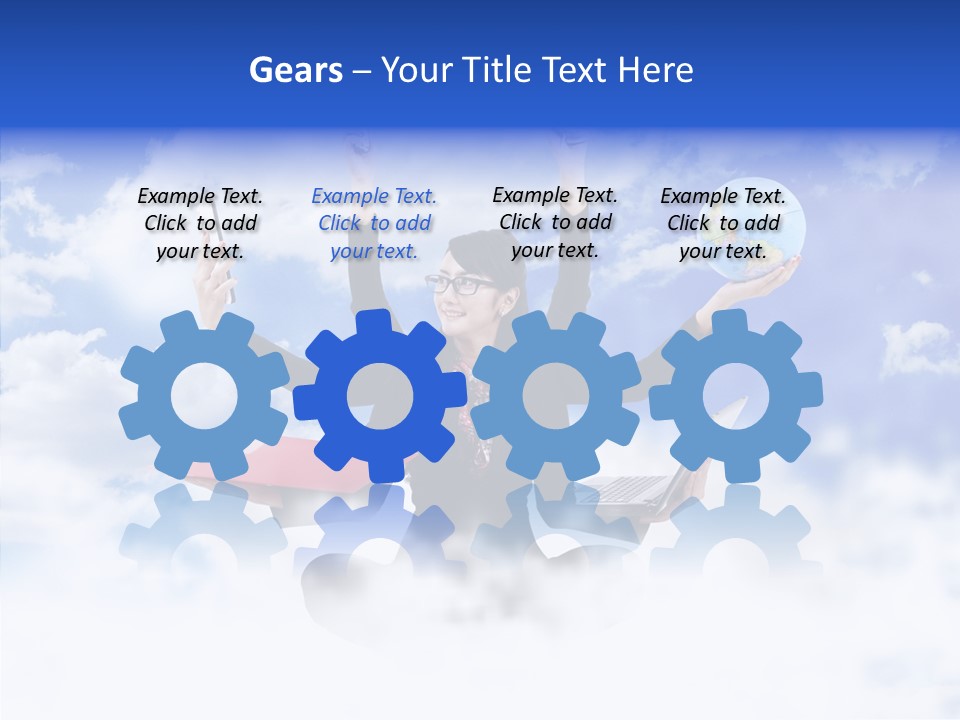 Glasses Busy Phone PowerPoint Template