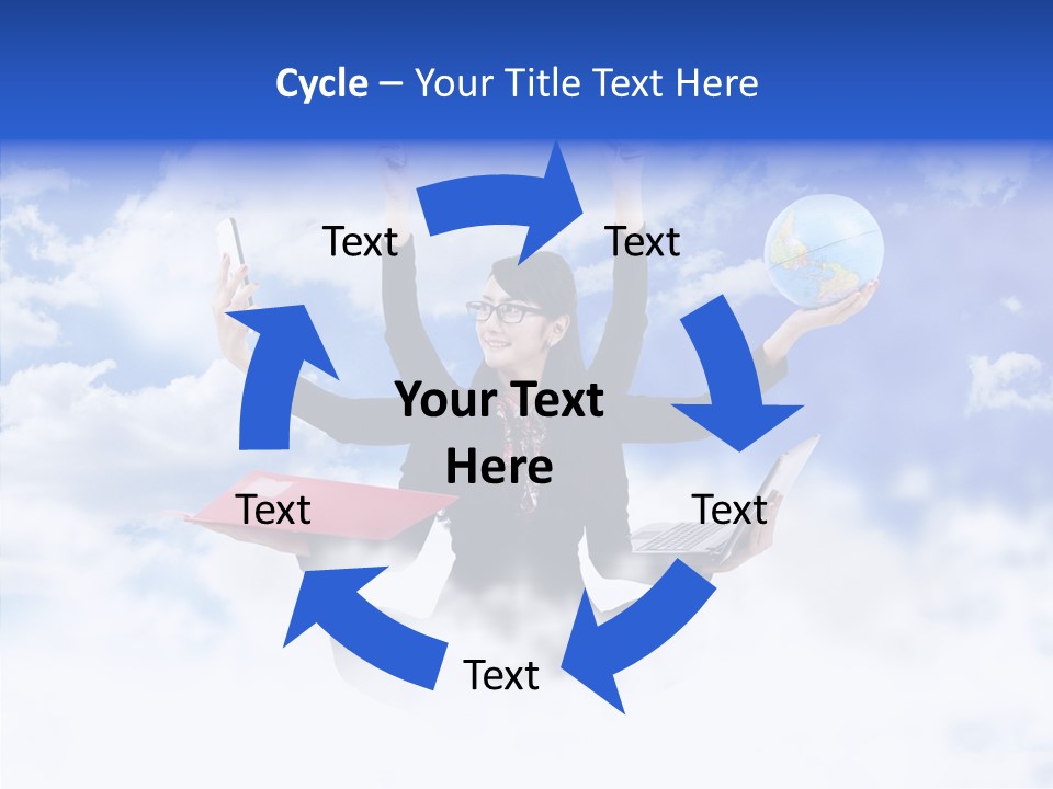 Glasses Busy Phone PowerPoint Template