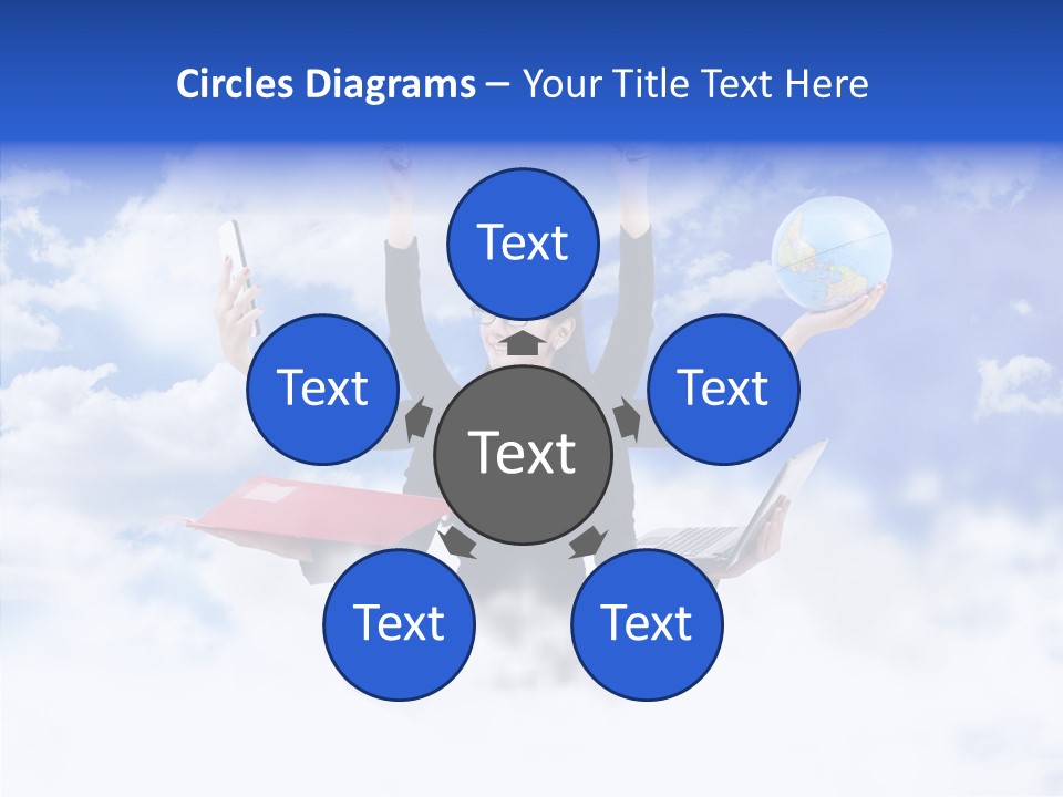 Glasses Busy Phone PowerPoint Template