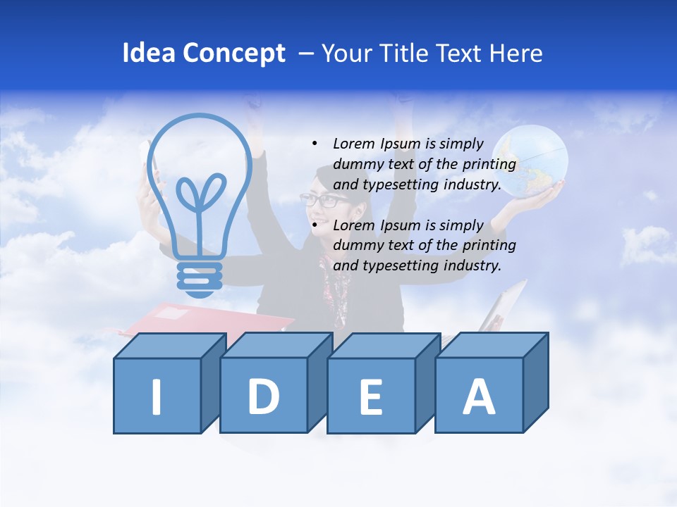 Glasses Busy Phone PowerPoint Template