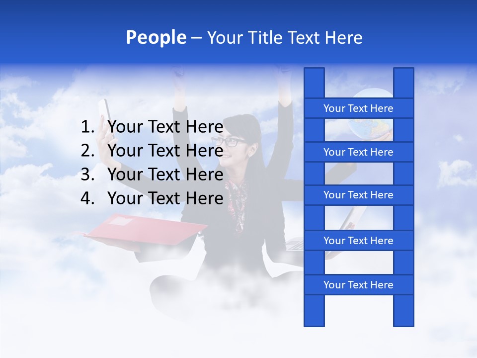 Glasses Busy Phone PowerPoint Template