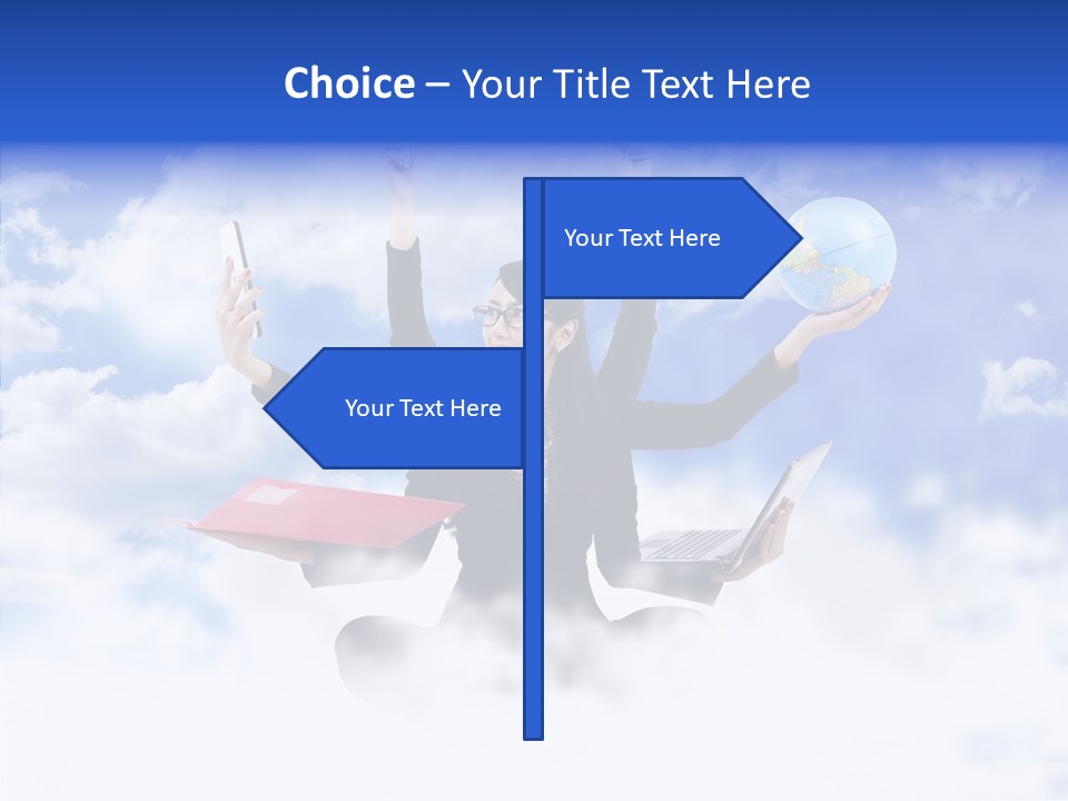 Glasses Busy Phone PowerPoint Template