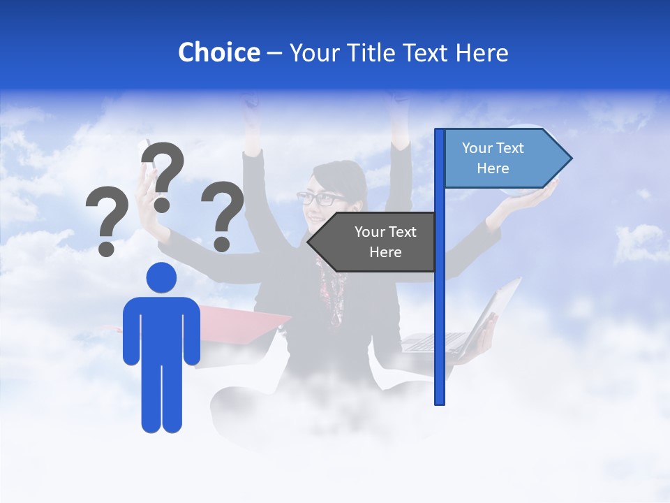 Glasses Busy Phone PowerPoint Template