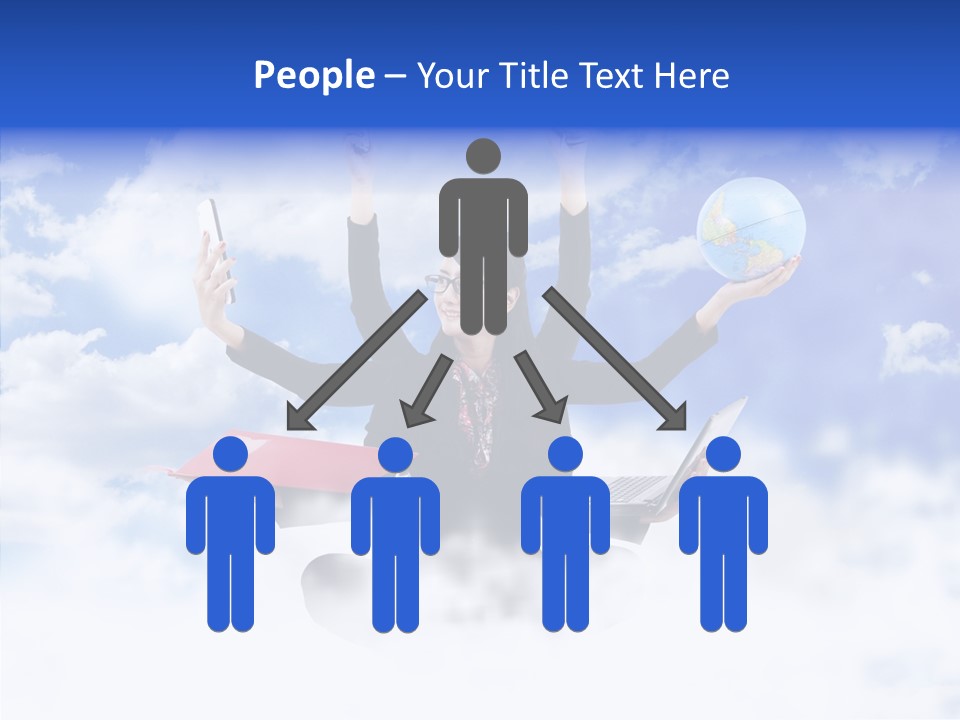 Glasses Busy Phone PowerPoint Template