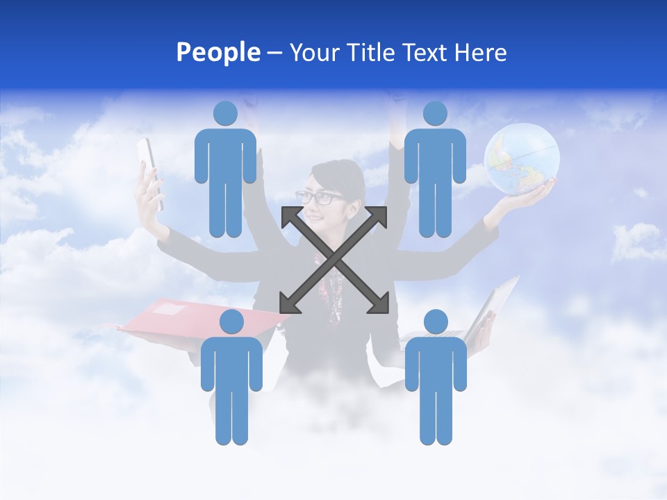 Glasses Busy Phone PowerPoint Template