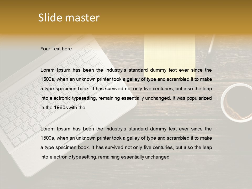 Note White Copyspace PowerPoint Template