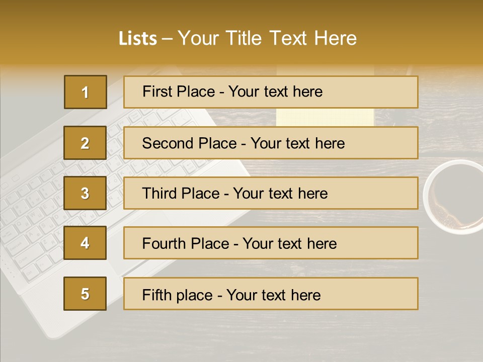 Note White Copyspace PowerPoint Template