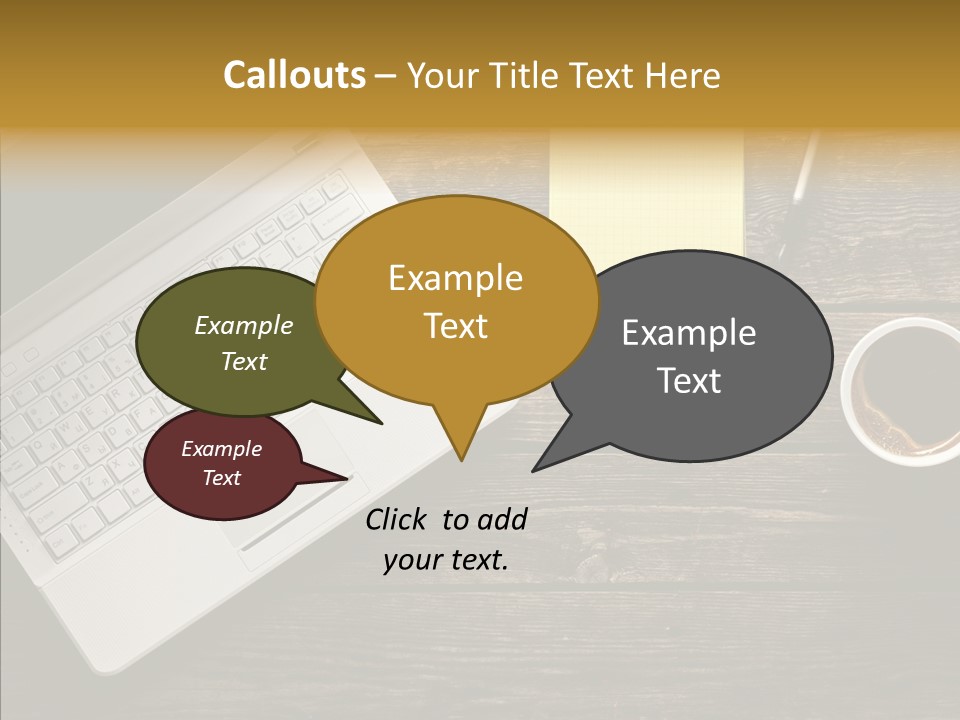Note White Copyspace PowerPoint Template