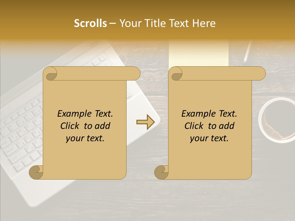 Note White Copyspace PowerPoint Template