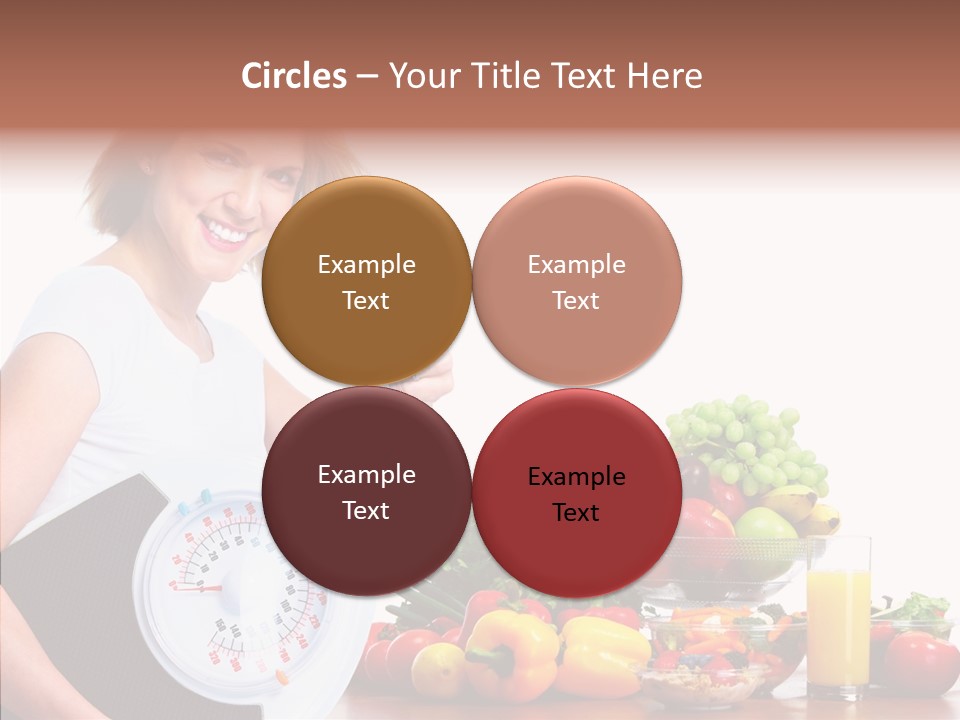 Food Happiness Fitness PowerPoint Template