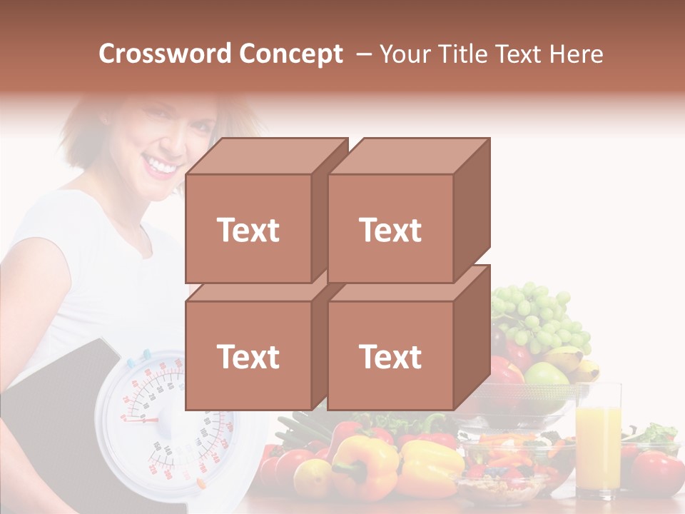 Food Happiness Fitness PowerPoint Template