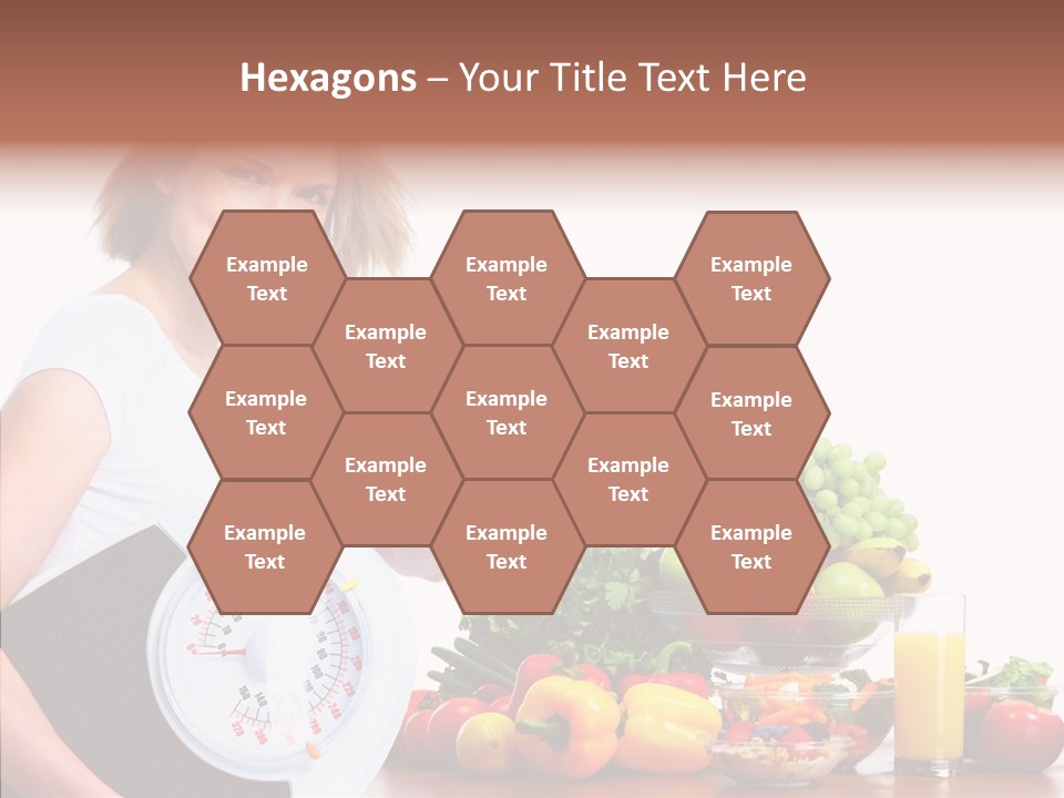 Food Happiness Fitness PowerPoint Template