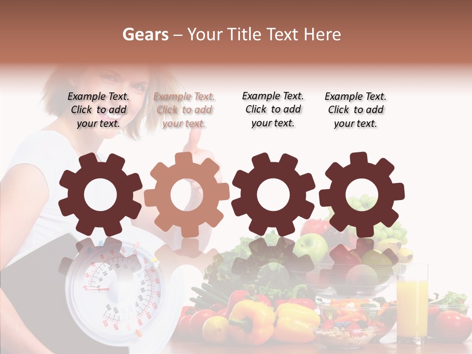 Food Happiness Fitness PowerPoint Template