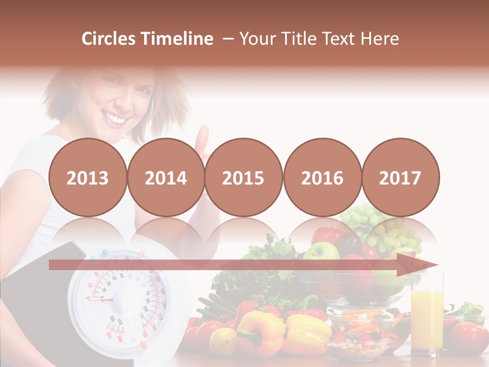 Food Happiness Fitness PowerPoint Template