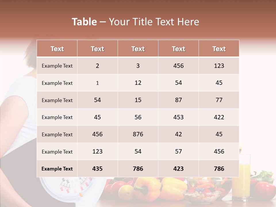Food Happiness Fitness PowerPoint Template