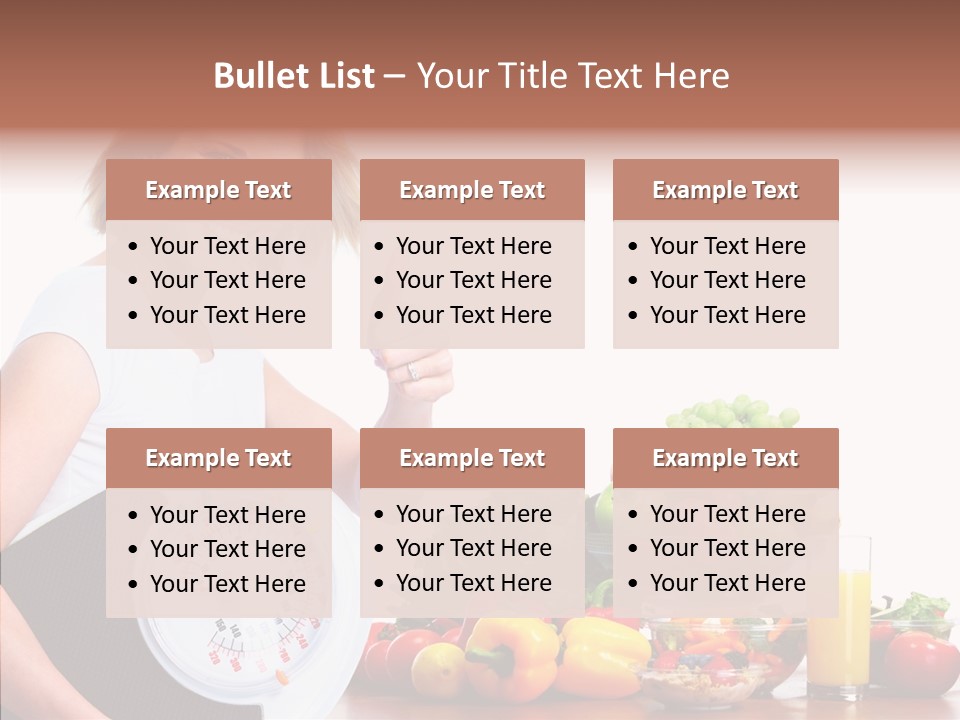 Food Happiness Fitness PowerPoint Template