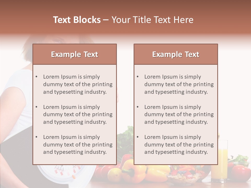 Food Happiness Fitness PowerPoint Template