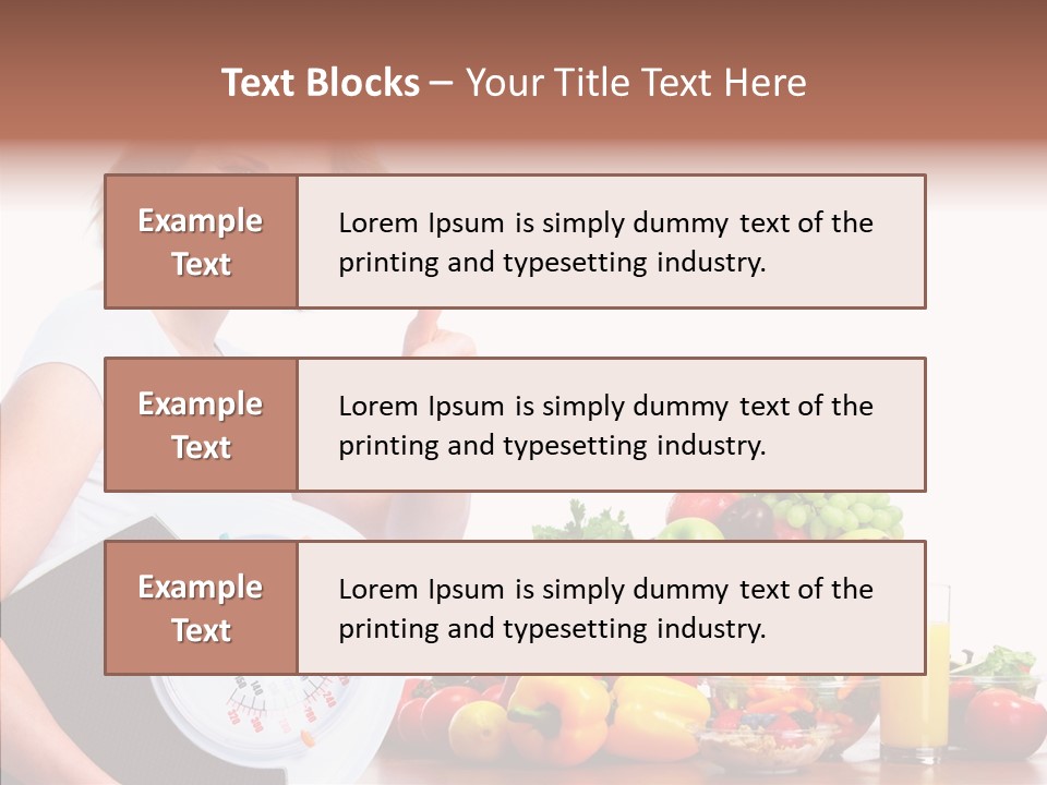 Food Happiness Fitness PowerPoint Template