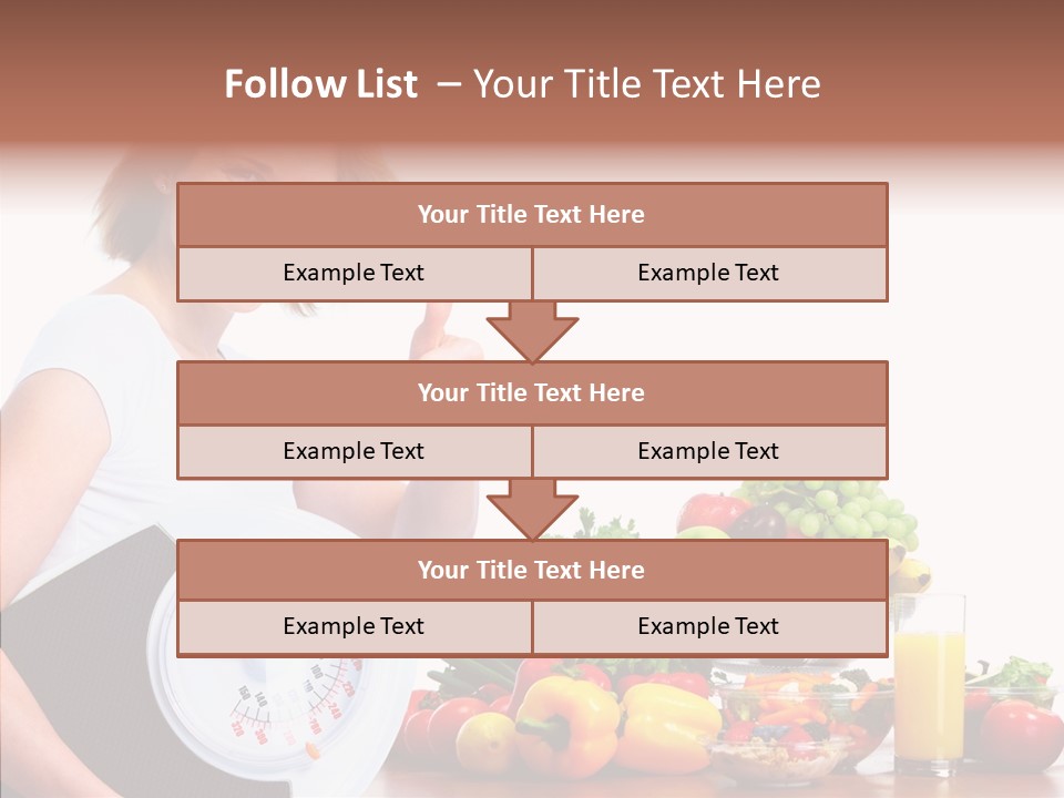 Food Happiness Fitness PowerPoint Template