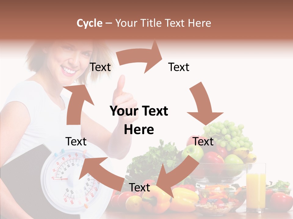 Food Happiness Fitness PowerPoint Template