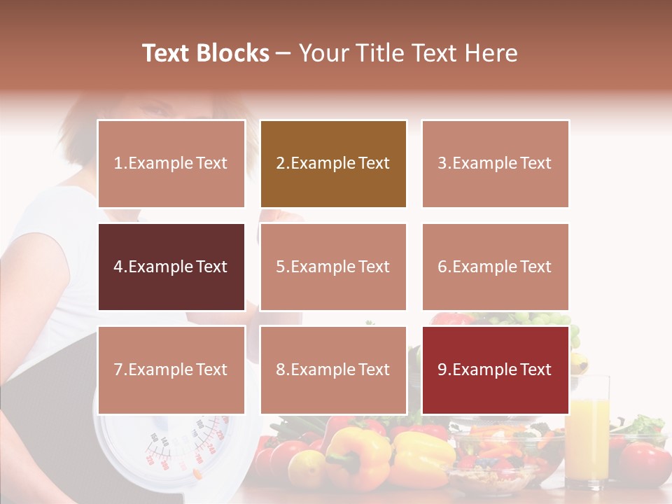 Food Happiness Fitness PowerPoint Template