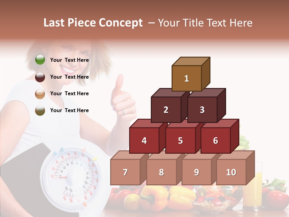 Food Happiness Fitness PowerPoint Template