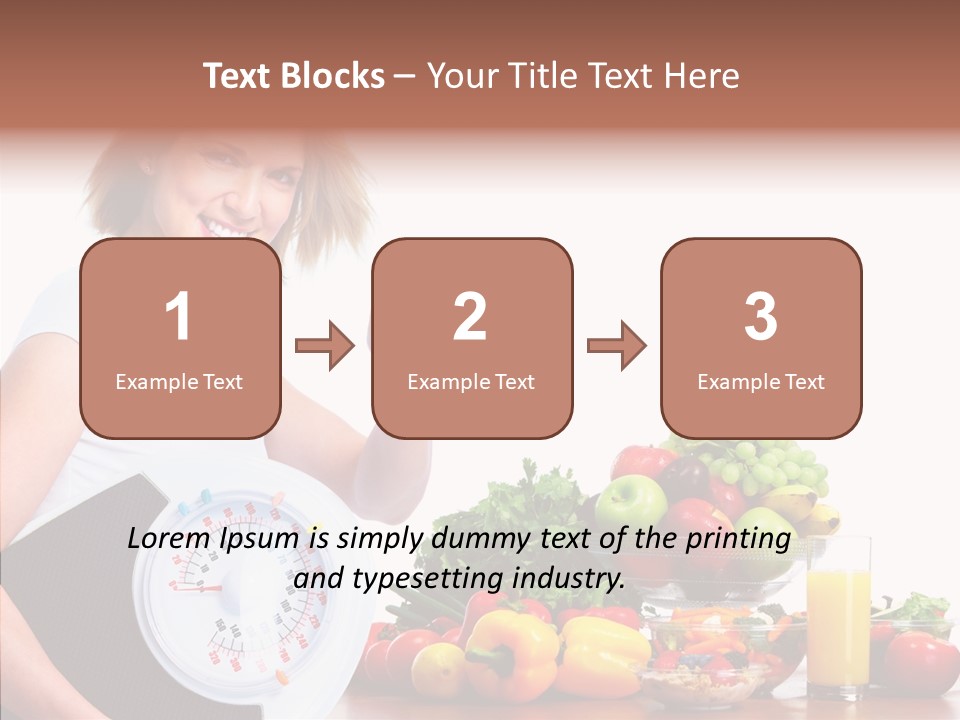 Food Happiness Fitness PowerPoint Template