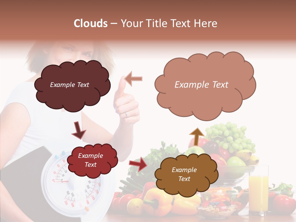 Food Happiness Fitness PowerPoint Template