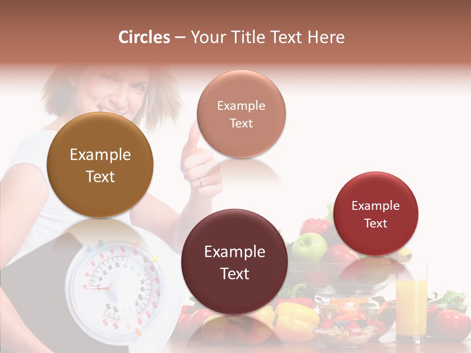 Food Happiness Fitness PowerPoint Template