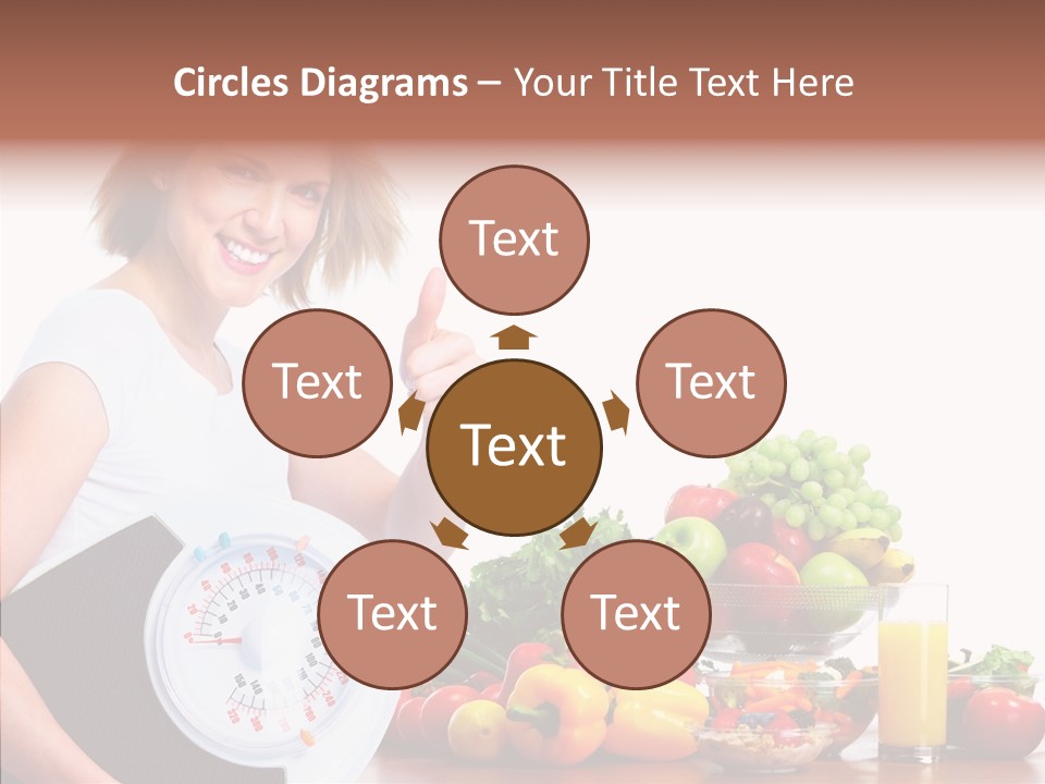 Food Happiness Fitness PowerPoint Template