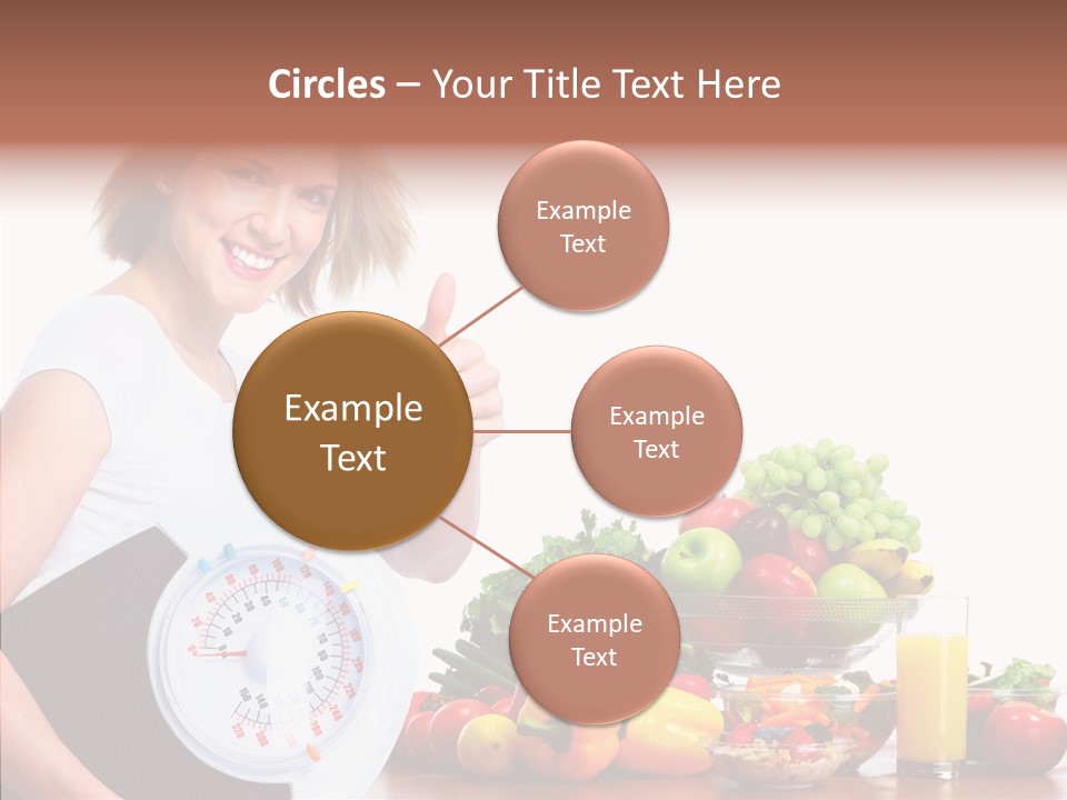 Food Happiness Fitness PowerPoint Template