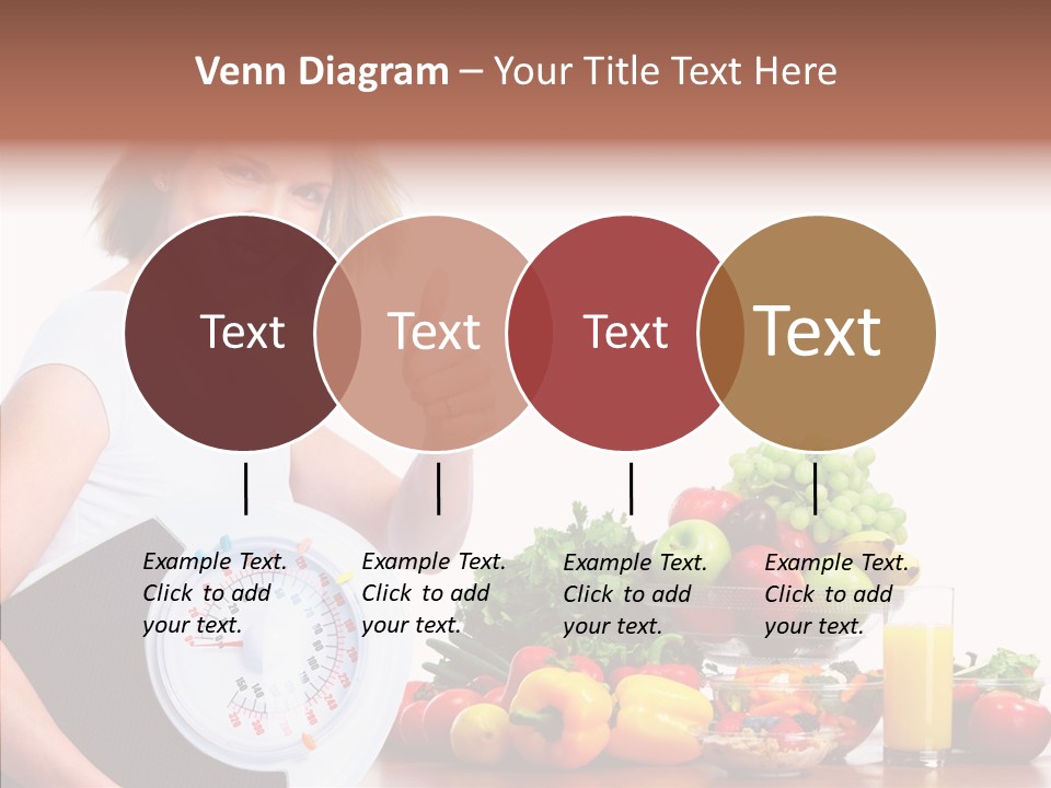 Food Happiness Fitness PowerPoint Template