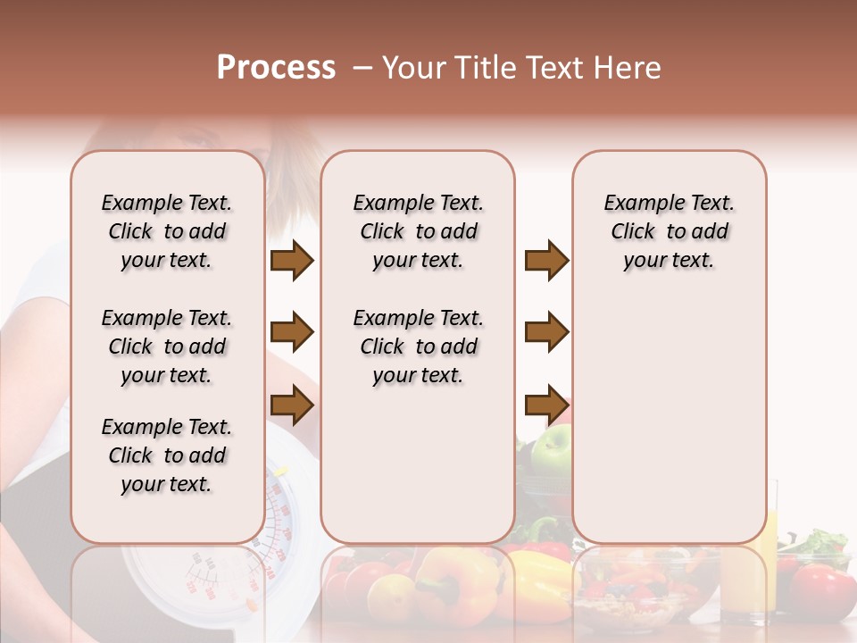 Food Happiness Fitness PowerPoint Template